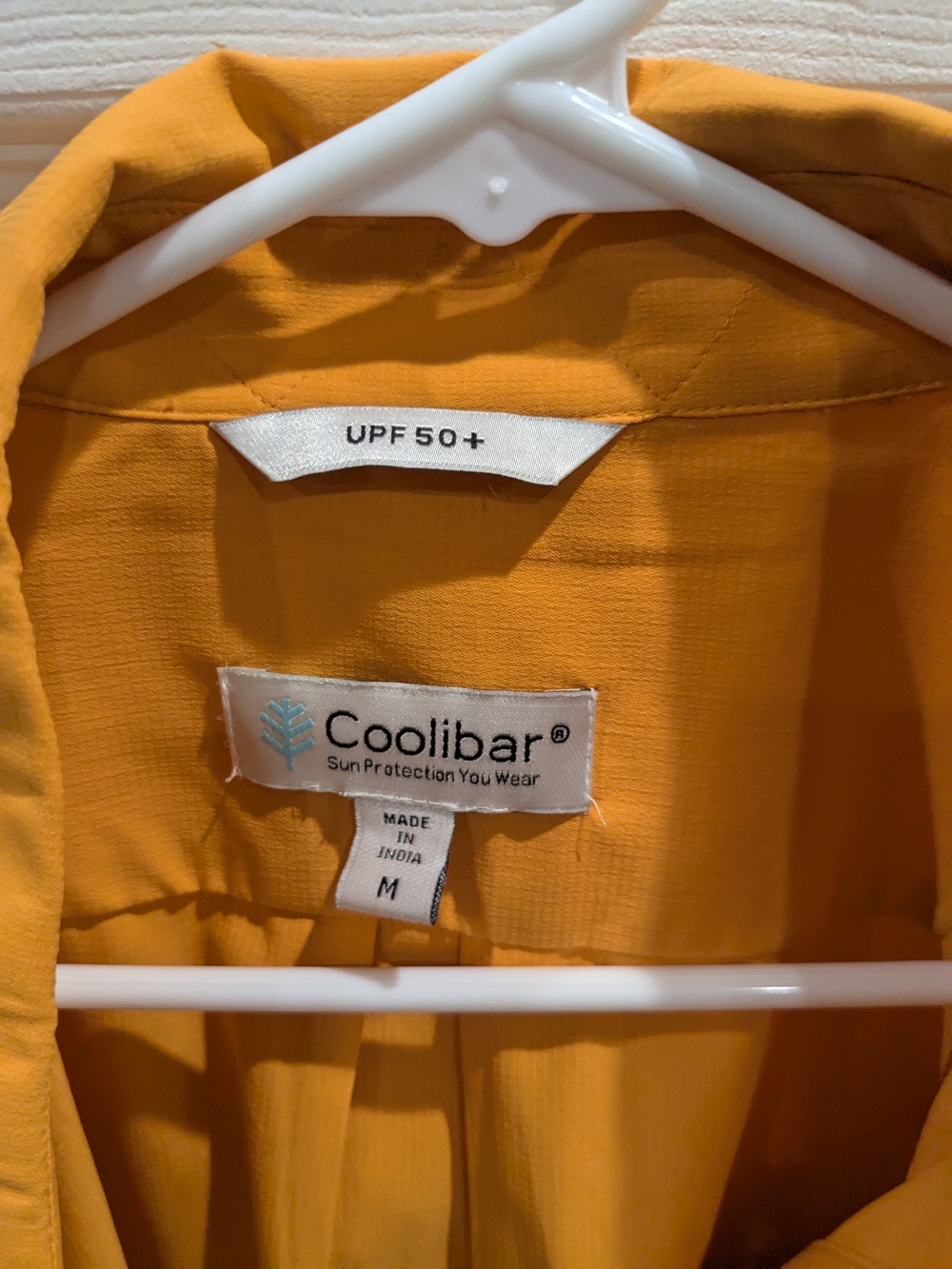 Coolibar Men's Lightweight Long-Sleeve Shirt Jacket in Orange - Picture 4 of 7